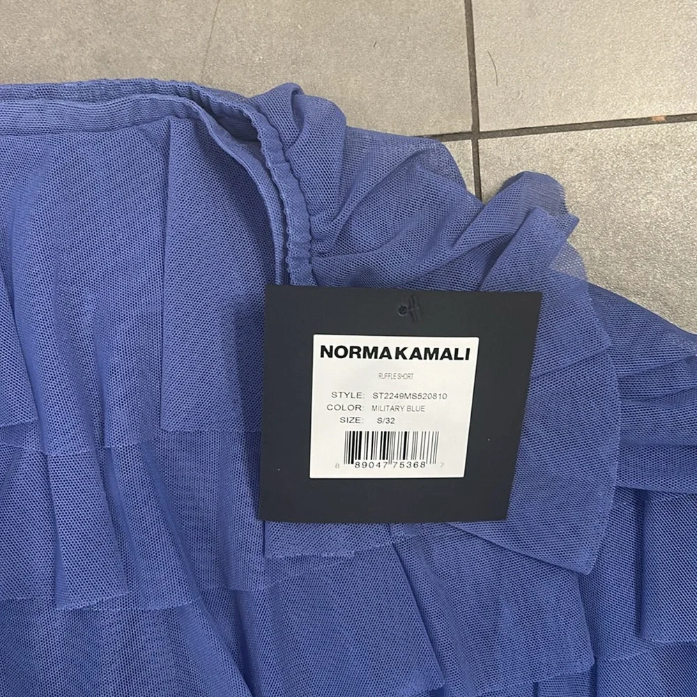Norma Kamali Ruffle Skort in Blue - Picture 10 of 10